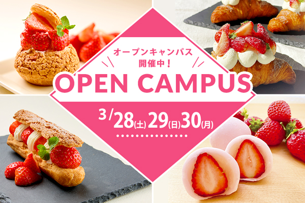 【3月28日・29日・30日開催】選べるフェア！いちごのスイーツがたくさん登場！（大阪校）